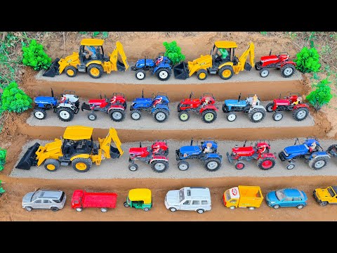 Mini tractor trolley parking video | tractor jcb video | jcb video | gadi | jcb cartoon 