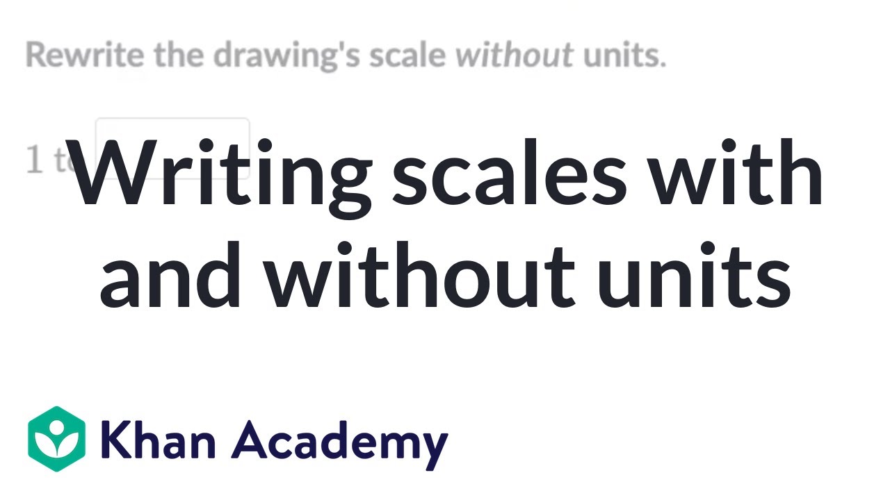 Writing scales with and without units