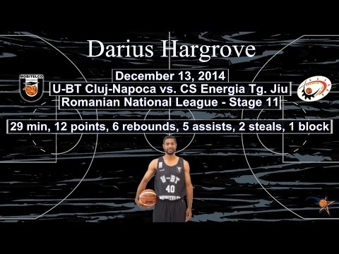 Darius Hargrove - U-BT Cluj vs Energia Tg. Jiu 13 DEC 2014
