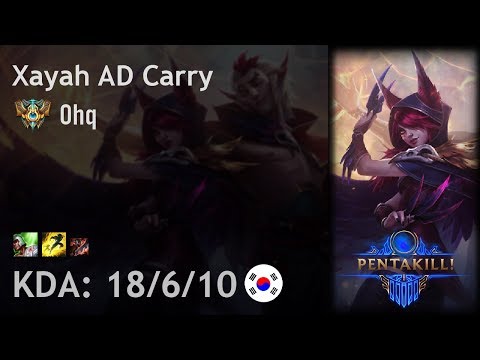 Xayah AD Carry vs Kog'Maw - Ohq - KR Challenger Patch 7.16