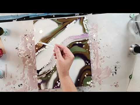 Cloud Pearl Leftovers - Using Paint Runoff from the Cloud Pearl Dutch Pour Triptych