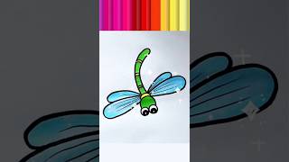 How to Draw a Cute Dragonfly | Easy Step-by-Step Tutorial #shorts #drawing #animalart #dragonfly
