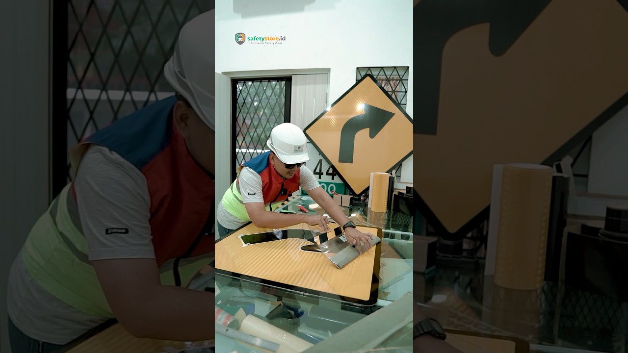 Produksi Rambu Jalan Spesifikasi Stiker HIP 3M dan Plat Aluminium 2mm