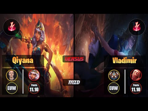 MagiFelix QIYANA (Mid) [Electrocute] VS VLADIMIR - Challenger EUW Patch 11.10