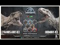T Rex Vs Indominus Rex With Healthbars