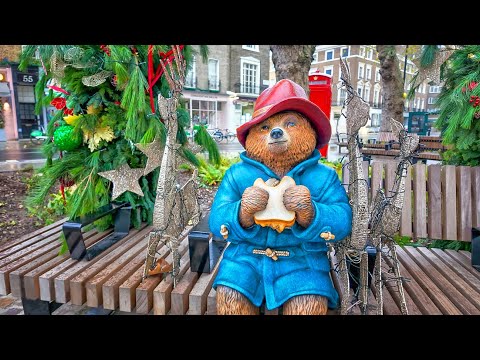 London Morning Walk | Tyburnia, Marylebone & Fitzrovia, Rainy London Winter Tour | 4K HDR