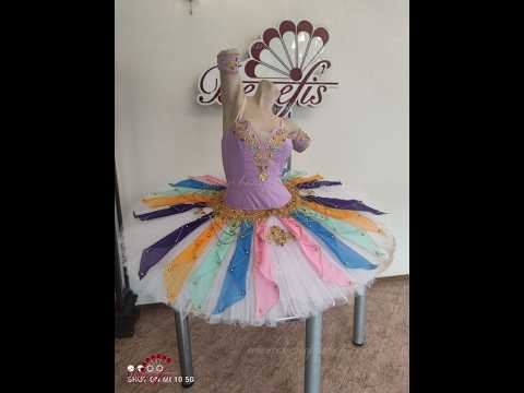 Stage ballet costume Columbine Harlequinade The Nutcracker P 0720 - video 2