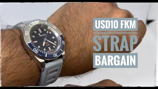 USD45 Borealis rubber strap is too much? Here’s a USD10 bargain FKM from AliExpress