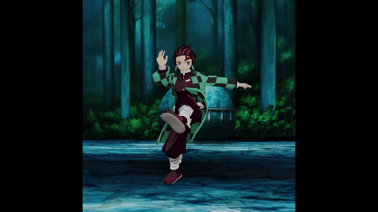 Demon slayer tanjiro rigged low poly pbr low-poly 3D Model