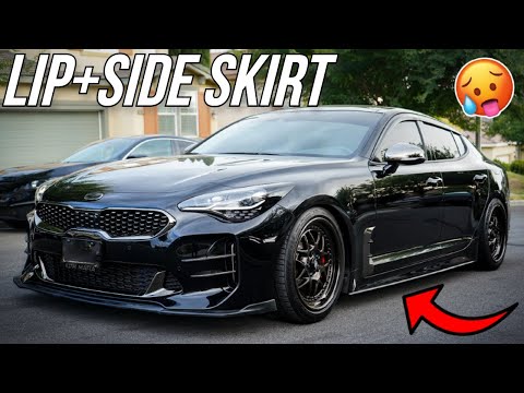 Starting the KIA STINGER Build! Front lip + Side skirt