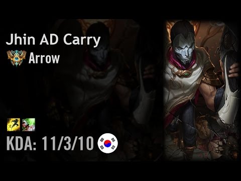 Jhin AD Carry vs Ezreal - Arrow - KR Challenger Path 6.3