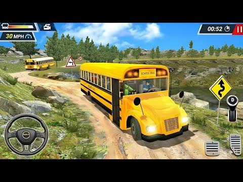Offroad High School Bus Driver Simulator - Android Gameplay 