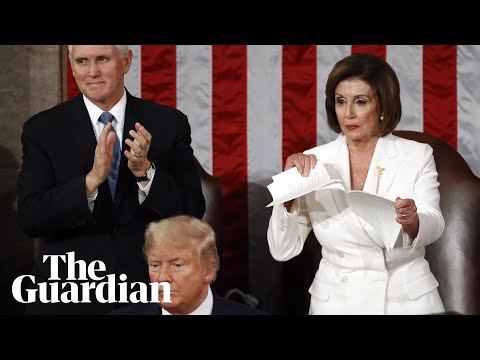 Nancy Pelosi rips up State of the Union speech after Donald Trump snubs handshake