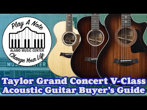 Taylor V-Class Grand Concert Acoustic Guitar Buyer's Guide and Comparison - 11 Guitars Total!