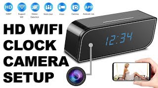 REVIEW : HD WiFi Spy Camera Alarm Clock 1080p Unboxing & Setup With HDMiniCam Android Application