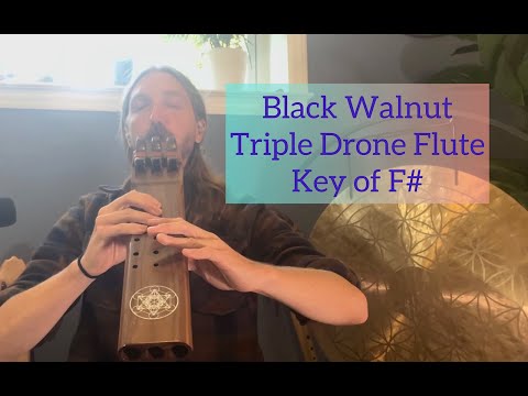 Native American Style Triple Flute Key of F#