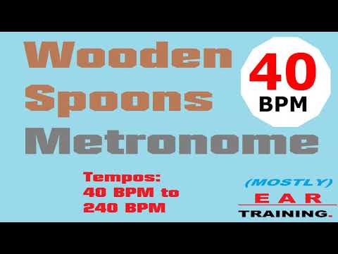 Wooden Spoons Metronome: 40 BPM (30 minutes long)