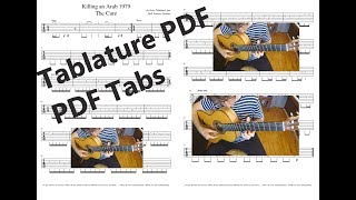 "Killing an Arab" - The Cure- avec Tutorial + Tablature Tabs PDF - Cover