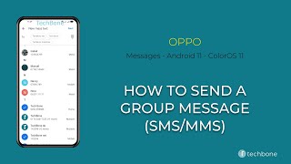 How to Send a Group message (SMS/MMS) - Oppo [Android 11 - ColorOS 11]