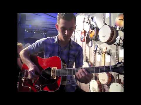 Wyatt Maxwell plays himself giddy at the Gretsch booth, NAMM 2014.