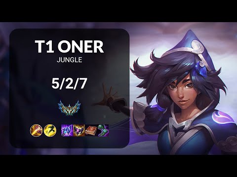 T1 Oner Taliyah vs Nidalee JUNGLE - KR  Patch 13.15