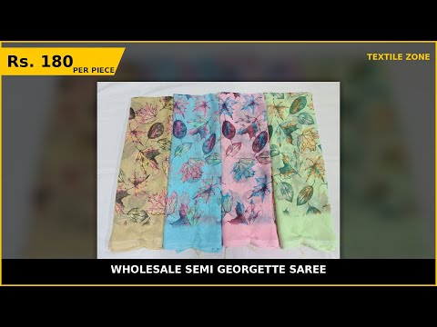 Wholesale Semi Georgette Saree – product video thumbnail