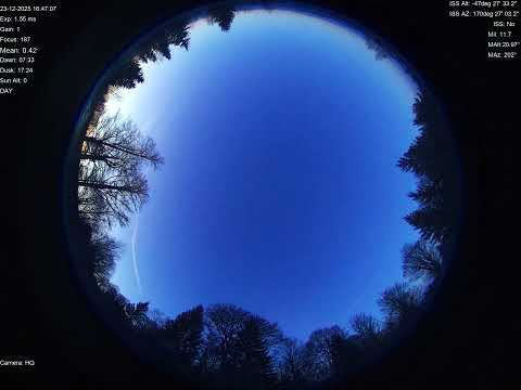 2025-12-23 All sky camera capture from Poiana Rusca Mountains, Romania