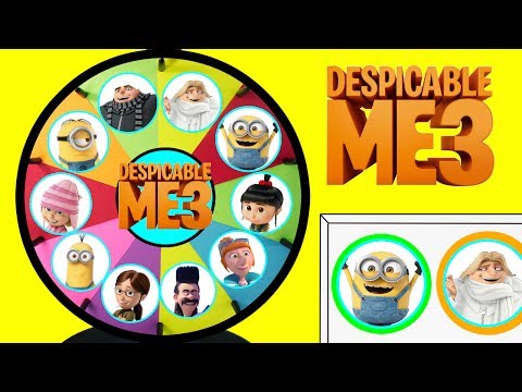 Despicable Me 3 Spinning Wheel Game Punch Box Toy Surprises Minions