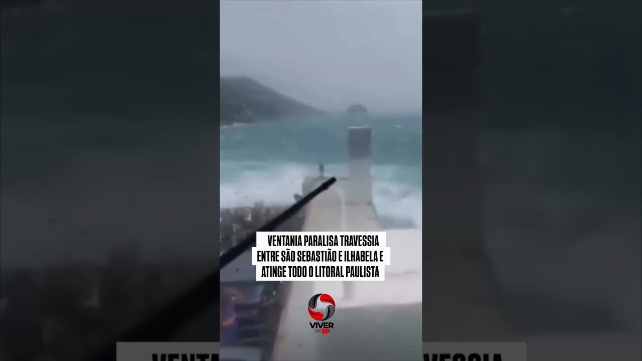 Ventania paralisa travessia entre São Sebastião e Ilhabela e atinge todo o litoral paulista.