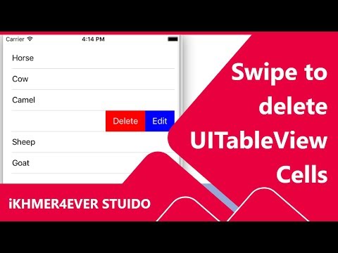 How to swipe to delete UITableViewCells in Xcode 10+ with Swift 5.0