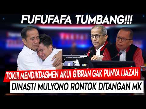 Fufufafa Tumbang❗Mendikdasmen Akui Gibran Gak Punya Ijazah, Dinasti Mulyono Rontok Di Tangan MK
