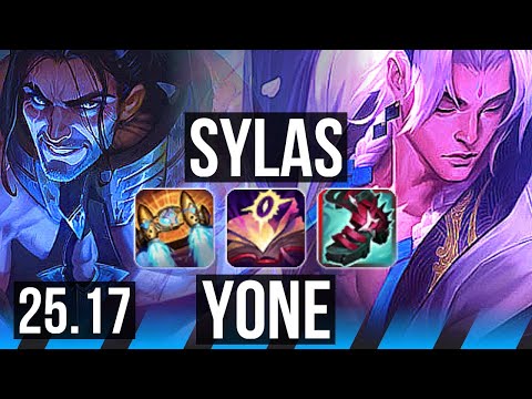 SYLAS vs YONE (MID) | 7 solo kills, 14/3/11, Dominating | EUW Diamond | 25.17