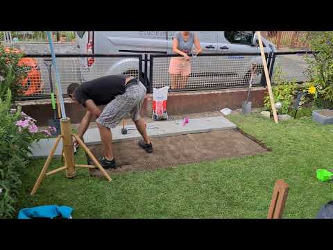 Terrassenplatten verlegen in 3:08 min.