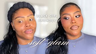 SOFT GLAM MAKEUP TUTORIAL | Black Girl Friendly ♡