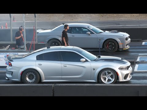 Dodge Charger Hellcat Redeye vs Dodge Challenger Scat Pack and Camaro SS