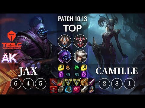 TES AK Jax vs Camille Top - KR Patch 10.13