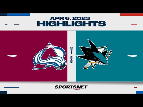 NHL Highlights | Avalanche vs. Sharks - April 6, 2023