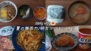【vlog】自炊ルーティン｜在宅ワーク｜無気力ごはん｜日々の料理【一人暮らし】