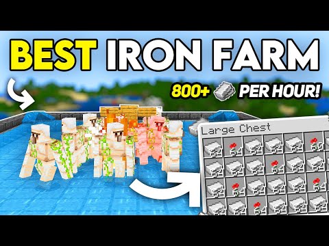 NEW BEST EVER IRON FARM Tutorial in 1.21 Minecraft Bedrock ! (FailProof)