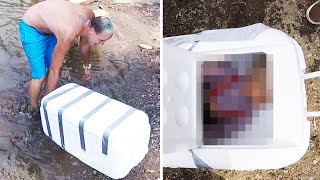 Guy Creeped Out After Opening Suspicious Container Floating Down River