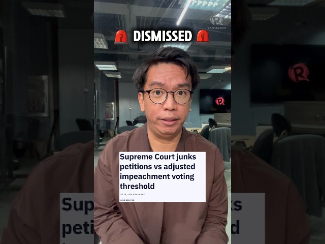 Why did SC junk petitions vs adjusted impeachment voting threshold?