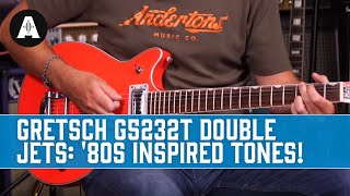 Video thumbnail for Gretsch G5232T Double Jets - '80s Inspired Tones! by Andertons Music Co