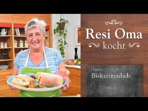 Resi Oma kocht -  Biskuitroulade mit Beerenfülle