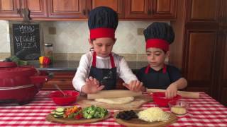 Veggie Pizza | Kids Baking | How to make a pizza