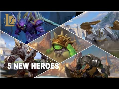 5 NEW HEROES IN WILDRIFT!! (GALIO, RAMMUS, KHA'ZIX, RENGAR, RENEKTON)