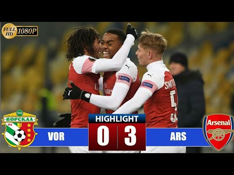 Vorskla Poltava vs Arsenal 0-3 Highlights & All Goals