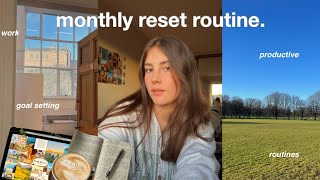 MY MONTHLY RESET ROUTINE💌 cleaning, goal setting, productivity, uni work