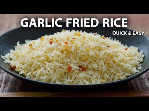 GARLIC FRIED RICE Recipe | Easy Vegetarian and Vegan Meals | Rice Recipes
