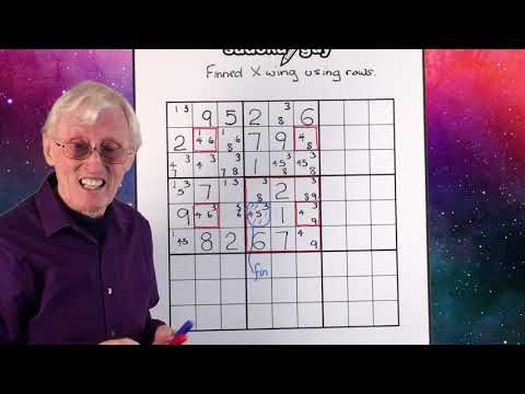 Tutorial #54   The finned Xwing.  Using rows.