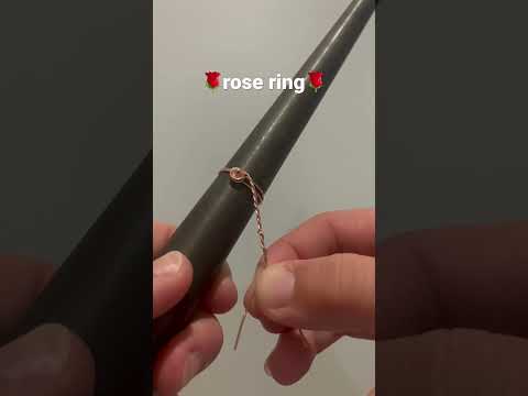 rose wire ring tutorial #beadedjewelry #diy #beads #beadings #jewelry